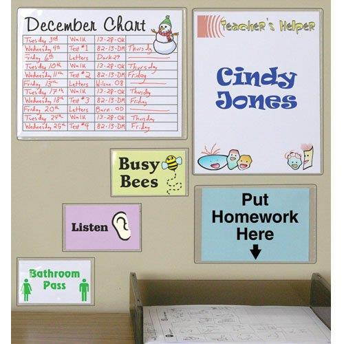 StoreSMART&reg; - 3" x 5" Peel & Stick Vinyl Plastic Pocket - Open Long Side - 10 Pack - STB164L-10