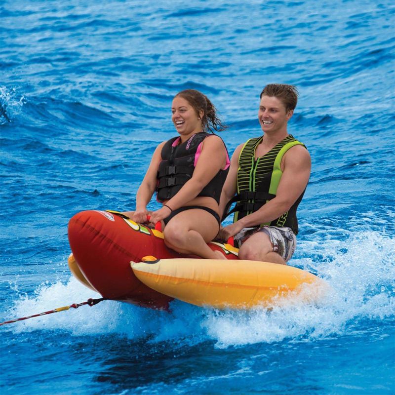 Sportsstuff Hot Dog 2 Person Inflatable Boat Lake Water Towable Tube | 53-3055