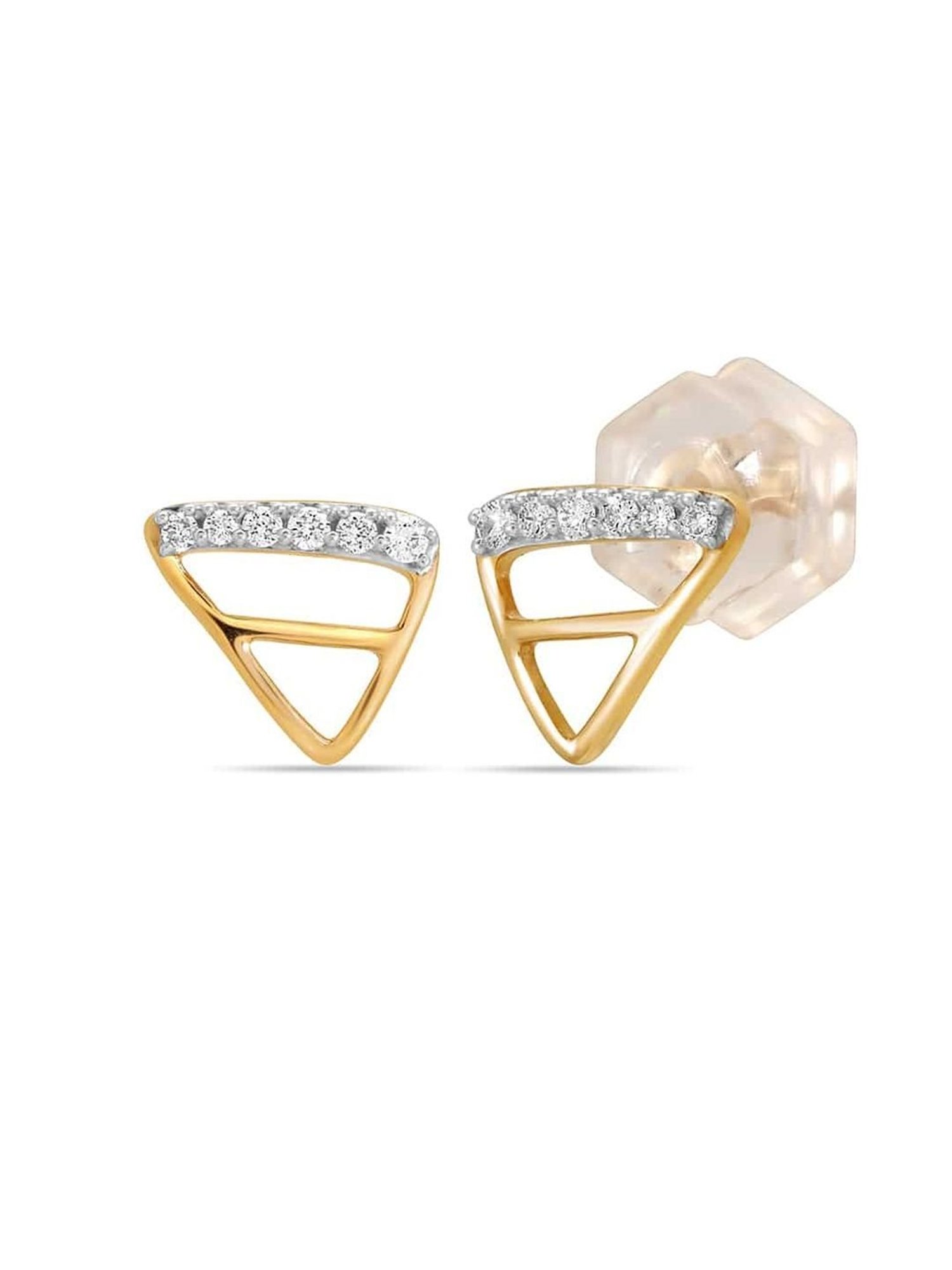 Mia By Tanishq Mia Icicles 14k Shimmery Stud Earrings