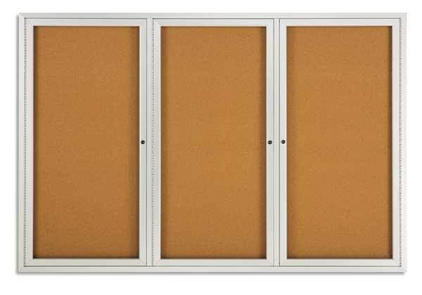 QUARTET 2367GGS Enclosed Cork Bulletin Board 48" x 72"