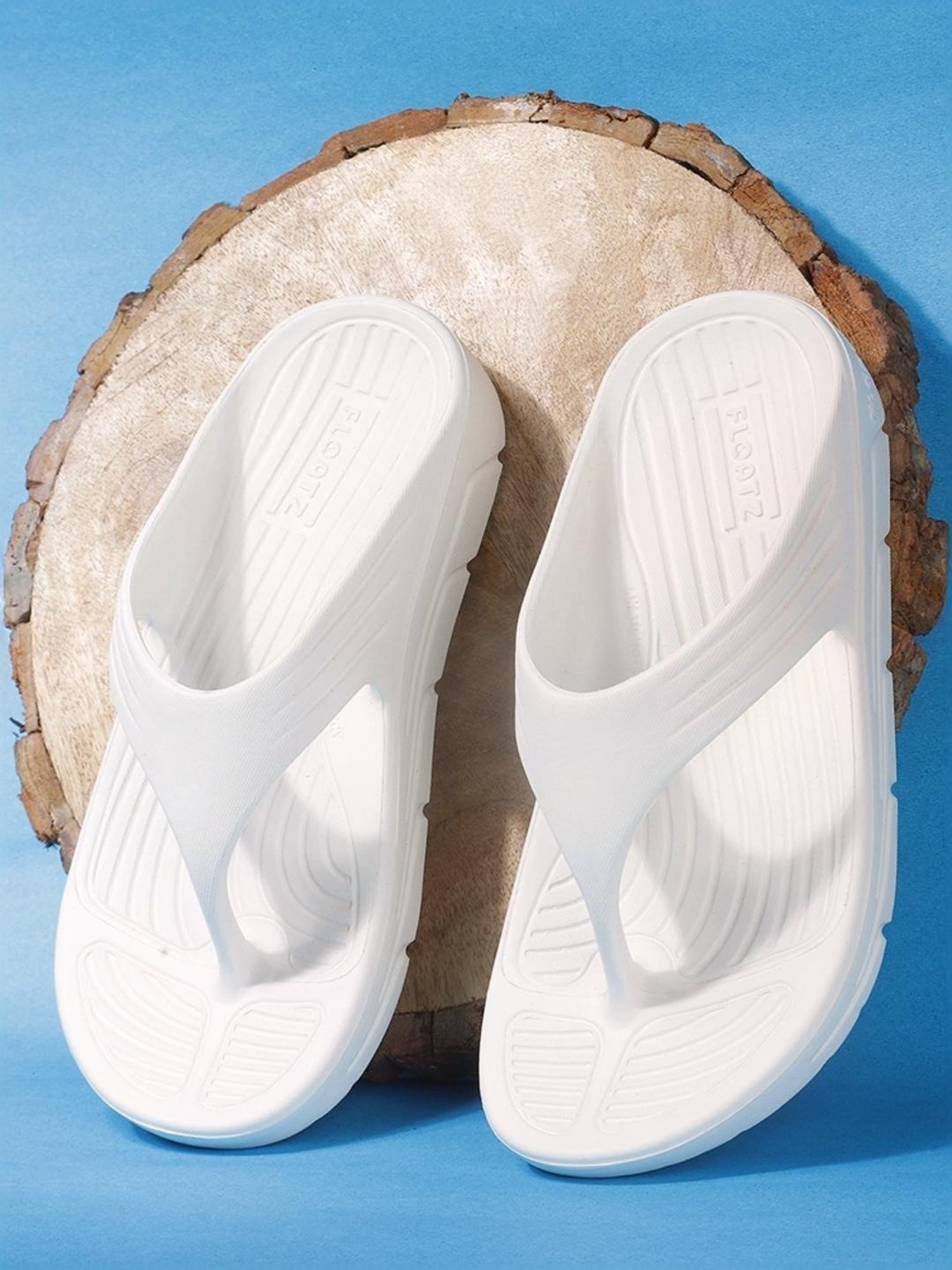 Floatz by Bata Women's  White Flip Flops