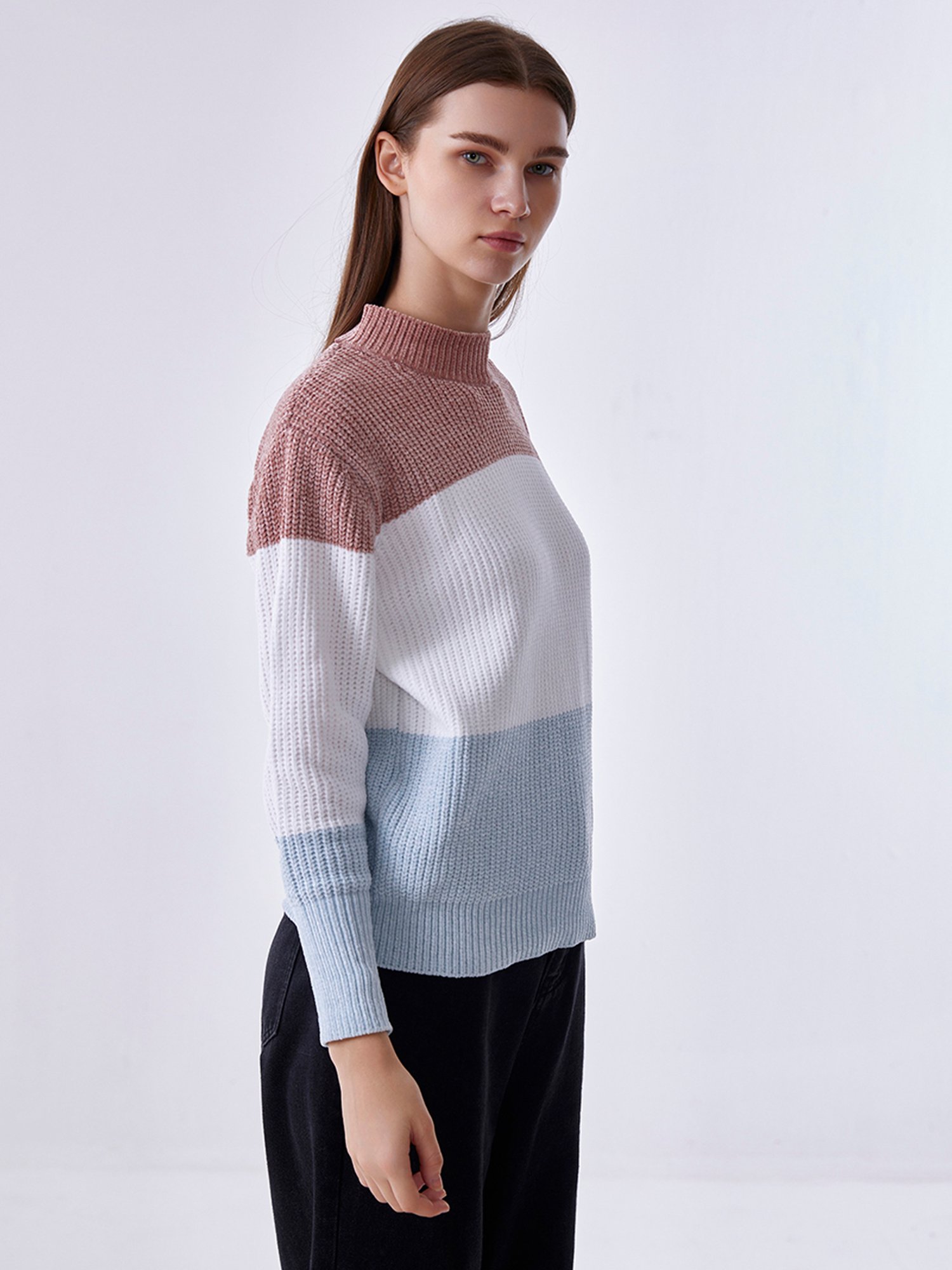 Cover Story Pink Color-Block Sweater