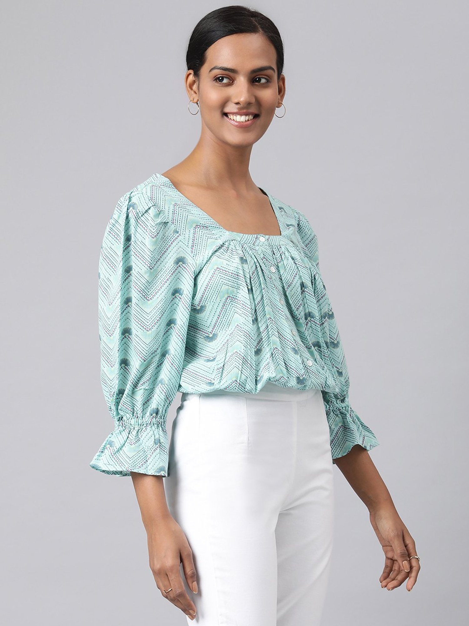 Fabindia Blue Cotton Top