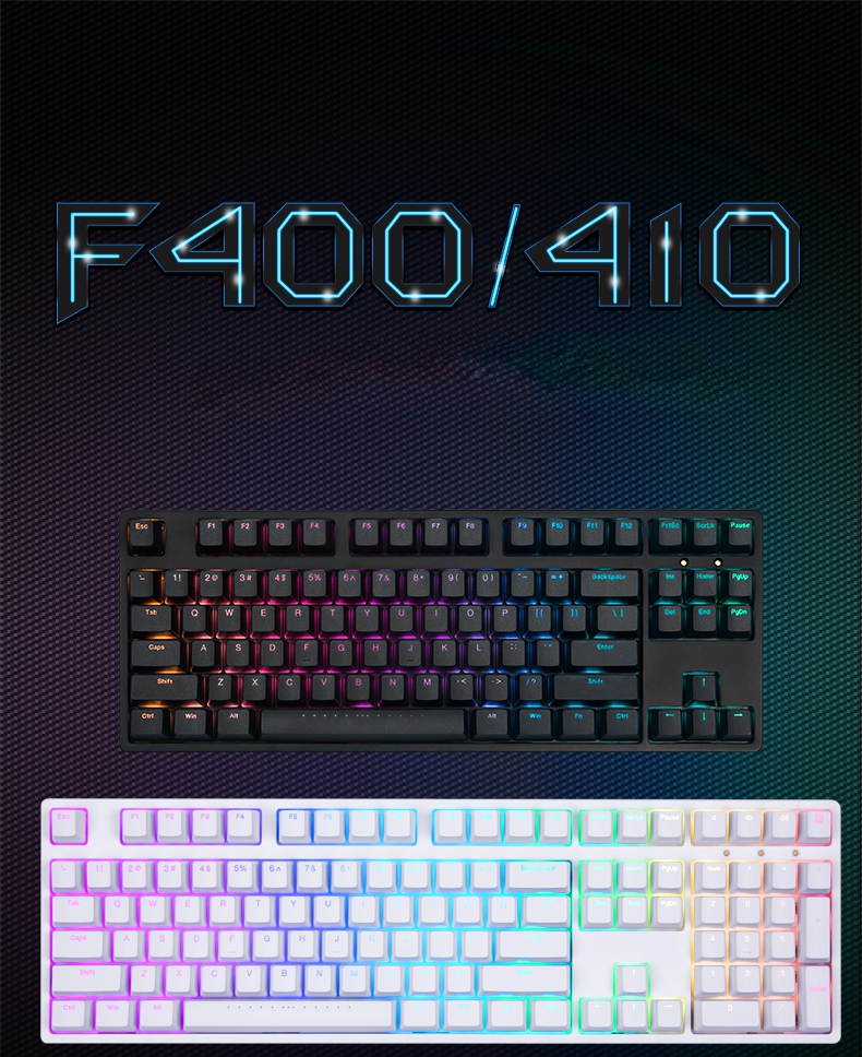 iKBC  F410 108-key RGB Backlit  Cherry MX Switch Mechanical Gaming Keyboard, N-key Rollover, PBT Keycaps