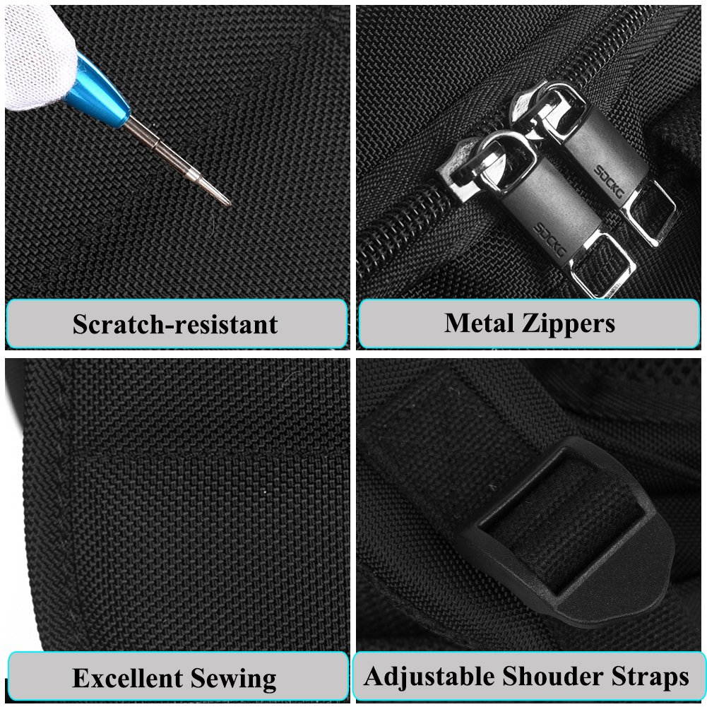 SOCKO 18 Inches Large Laptop Backpack for Men,Travel Business Computer Bag,Anti-Theft Water Resistant College School Bookbag Fits Up to 18.4 Inch 18.4 laptops Macbook Computer,Gray