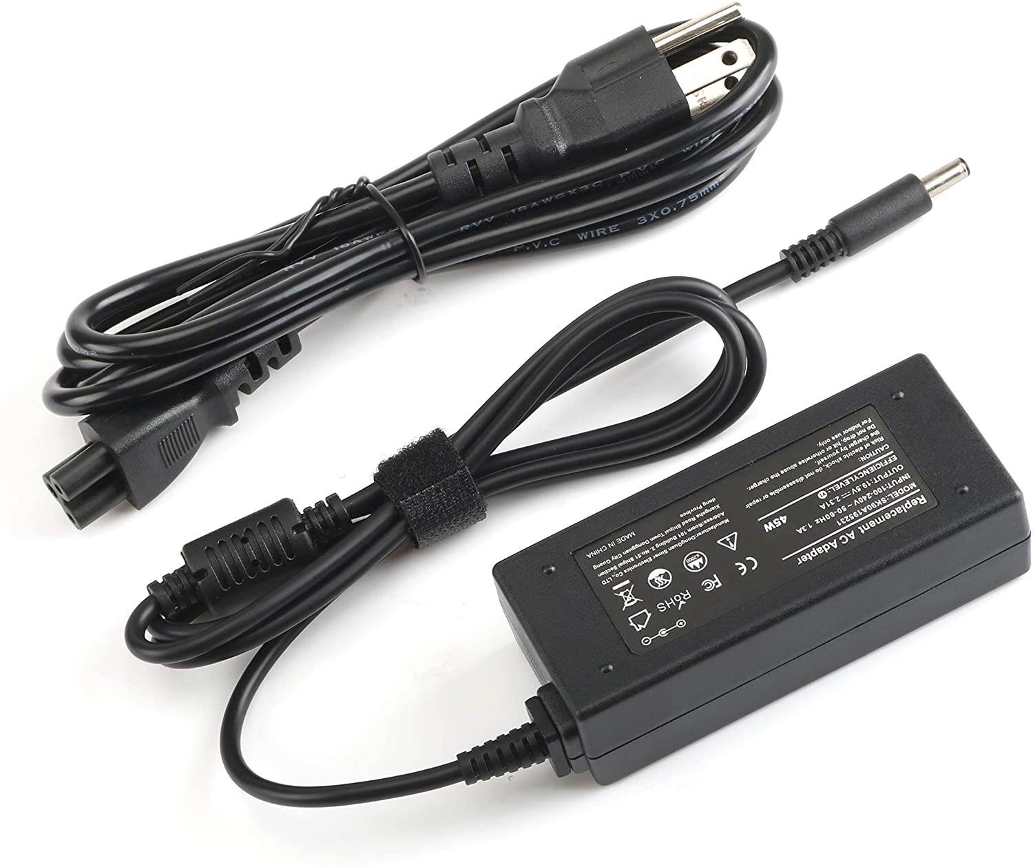 19.5V 2.31A 45W AC Adapter Laptop Charger for Dell Inspiron 15-3552 HK45NM140 LA45NM140 HA45NM140 KXTTW 15-355Inspiron 11 13 14 15 17 3000 5000 7000 3558 3452 5555 5558 5559 5565 Series Power Cord