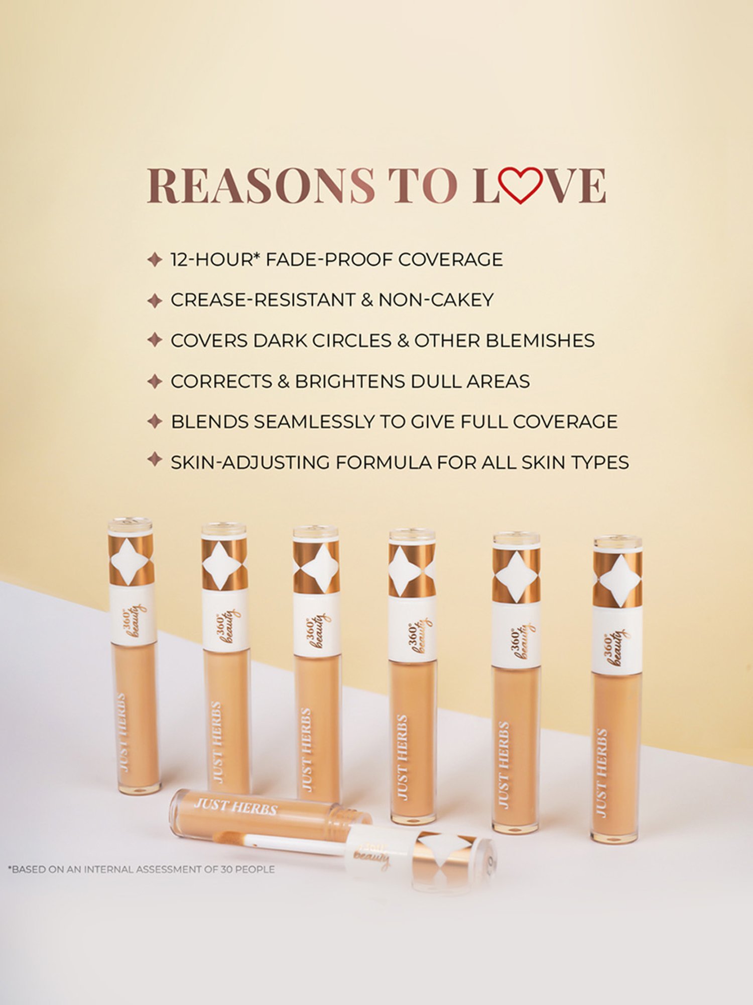 JUST HERBS Brightening & Correcting Concealer 02-Porcelain - 6 ml