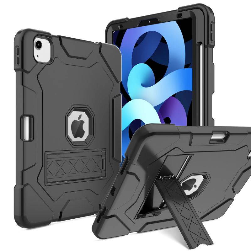 Donwell For iPad Air 4th Gen 10.9 inch 2020,For Apple iPad Air (2020)/Apple iPad Air (4th Generation) /Apple iPad Air 10.9'' 2020 Shockproof TPU Pencil Holder Kickstand Case Cover