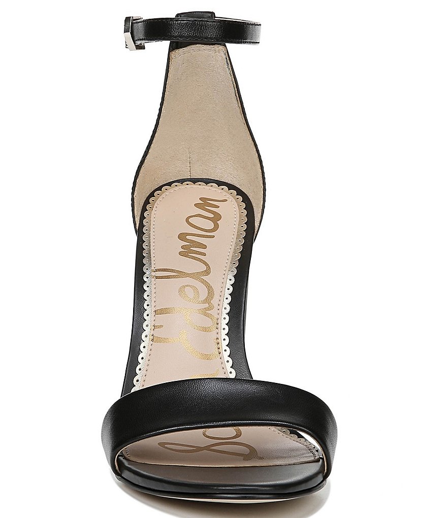 Sam Edelman Yaro Leather Ankle Strap Block Heel Dress Sandals
