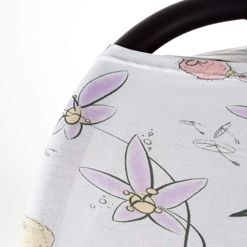 JumpOff Jo Stretchy Car Seat Cover and Canopy, Nursing and Privacy Cover, Fairy Blossom