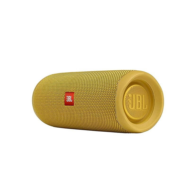 Flip 5 Waterproof Portable Wireless Bluetooth Speaker Bundle with 2Port USB Wall Charger Yellow