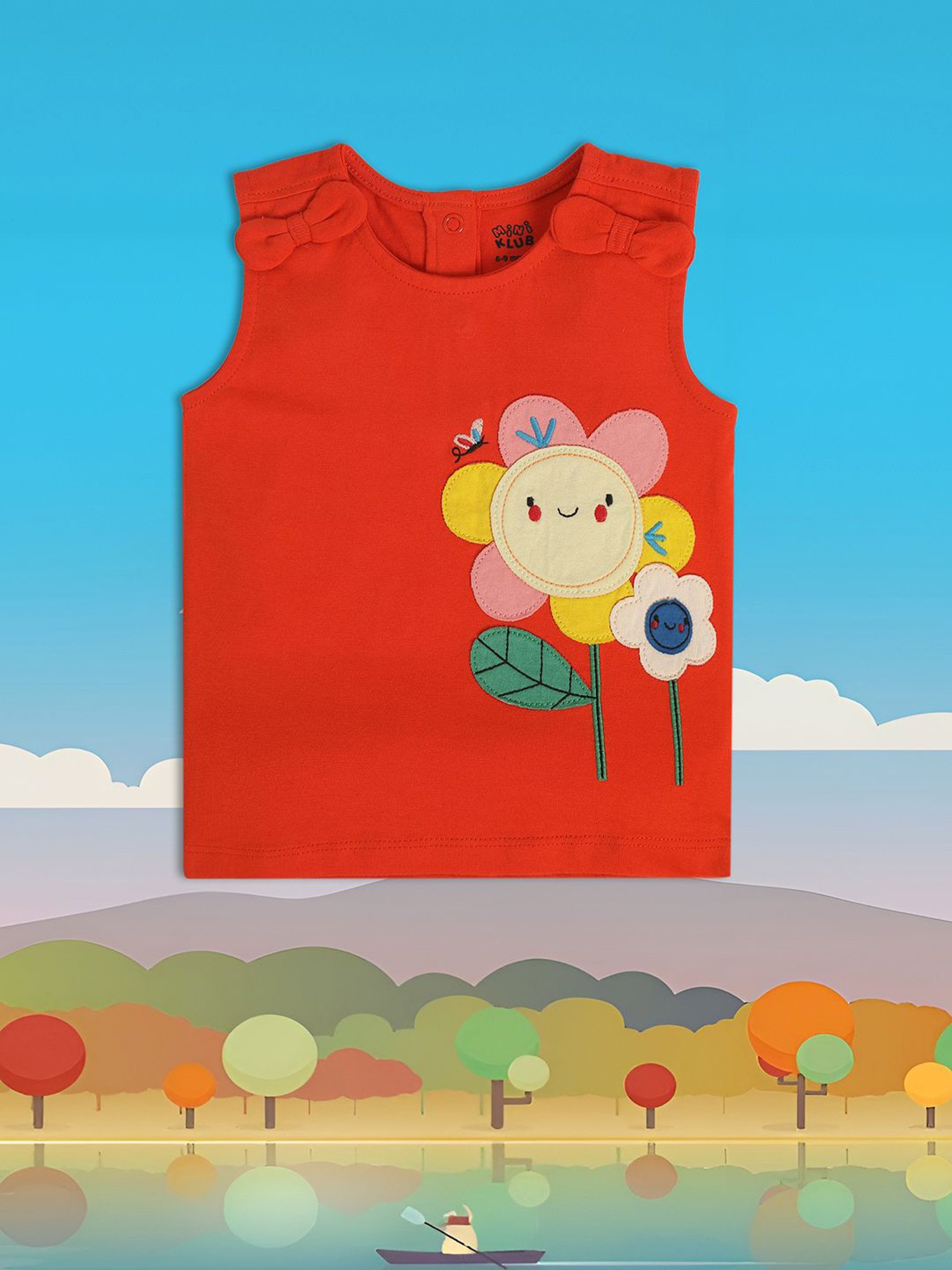 Ed-a-Mamma Baby Blue Printed Top