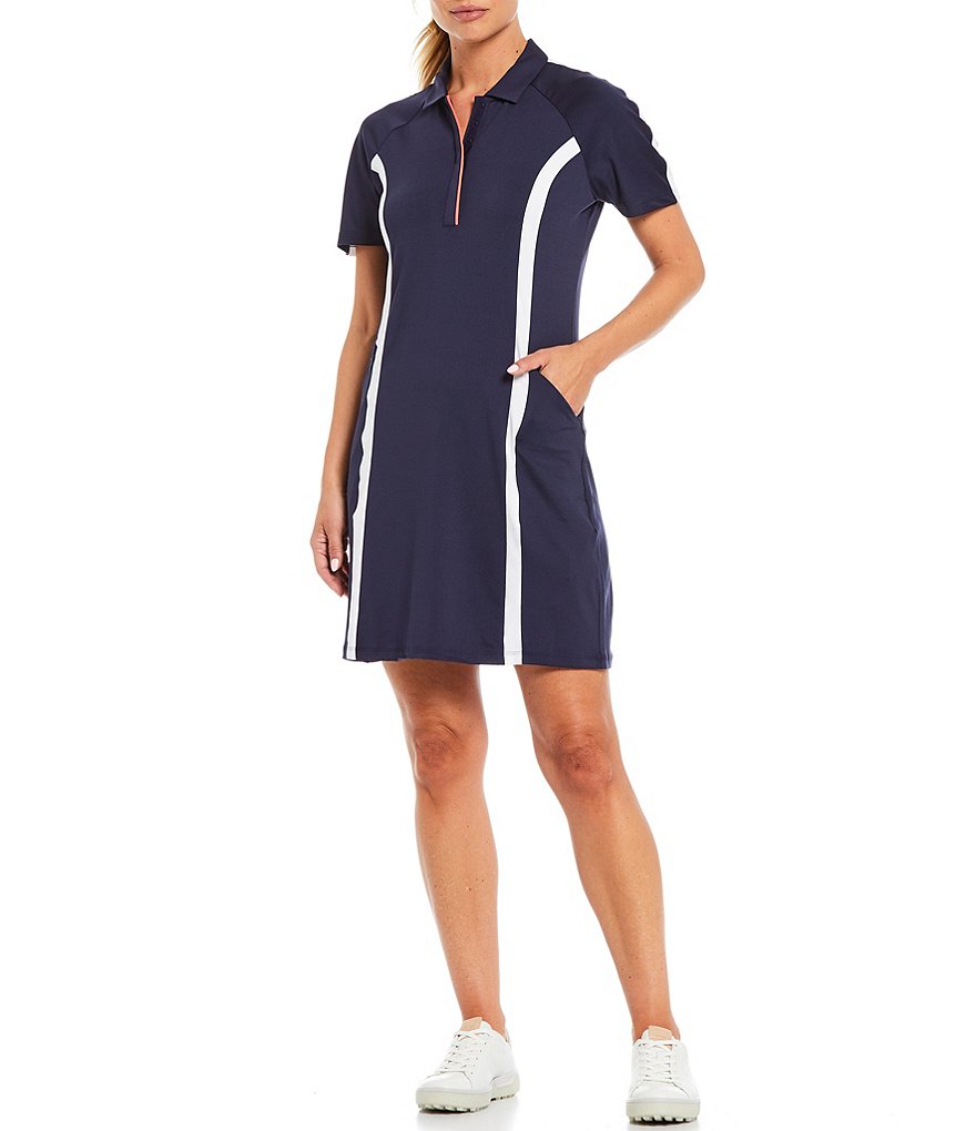 Callaway Point Collar Short Sleeve Colorblock Swing Tech&trade; Opti-Dri&trade; Dress