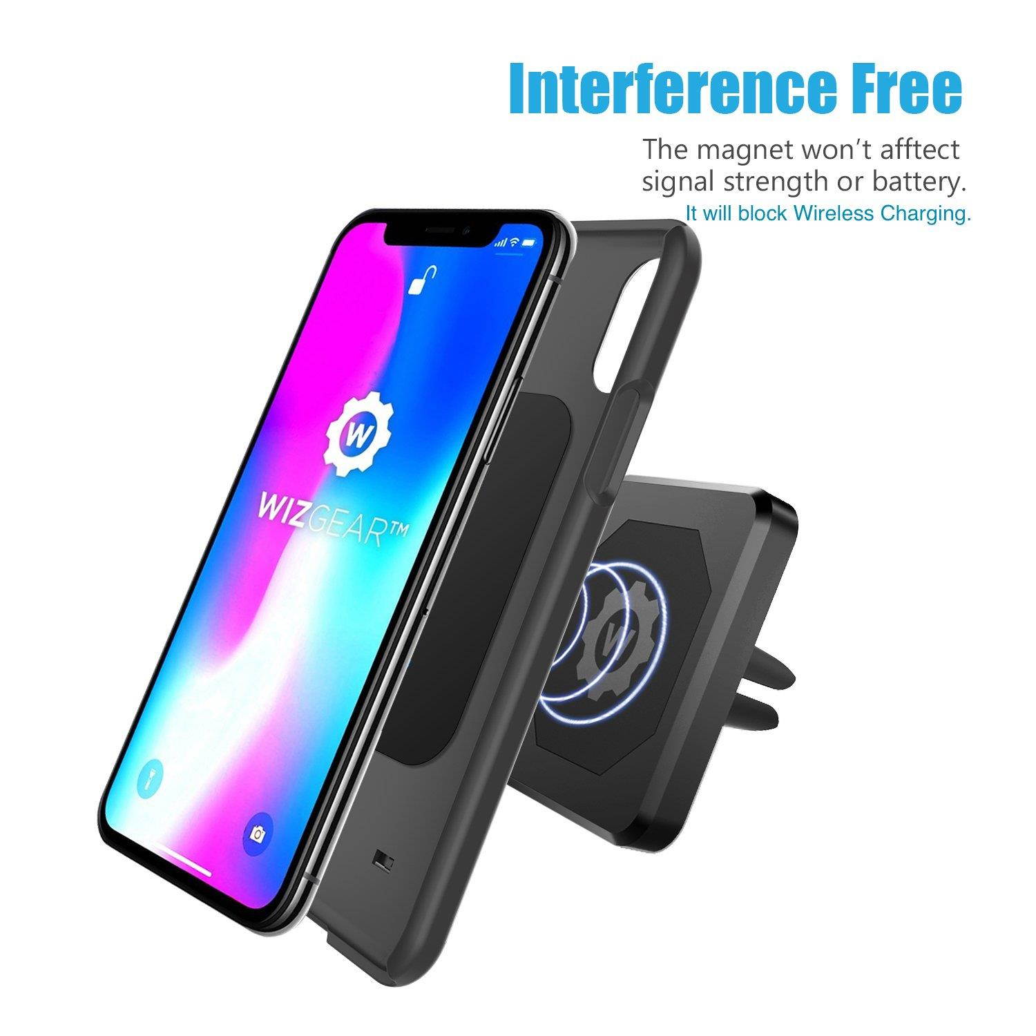 WizGear Universal Air Vent Magnetic Phone Car Mount Holder, for Cell Phones with Fast Swift-Snap Technology, Magnetic Cell Phone Mount [New Stronger Square Design]
