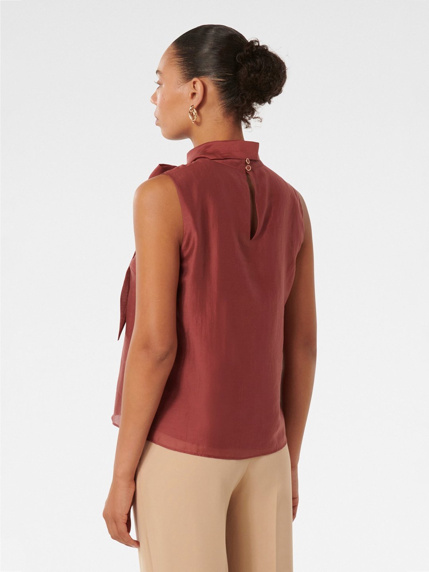 Forever New Jane Tie Neck Sleeveless Top