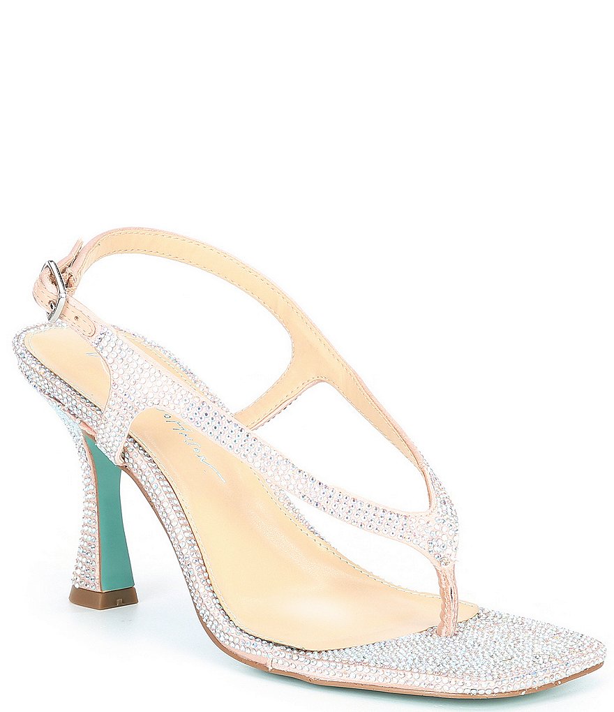 Blue by Betsey Johnson Carla Rhinestone Thong Dress Sandals