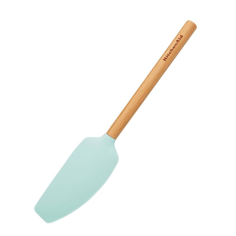 KitchenAid Bamboo Handle Mixer Spatula Ice Blue