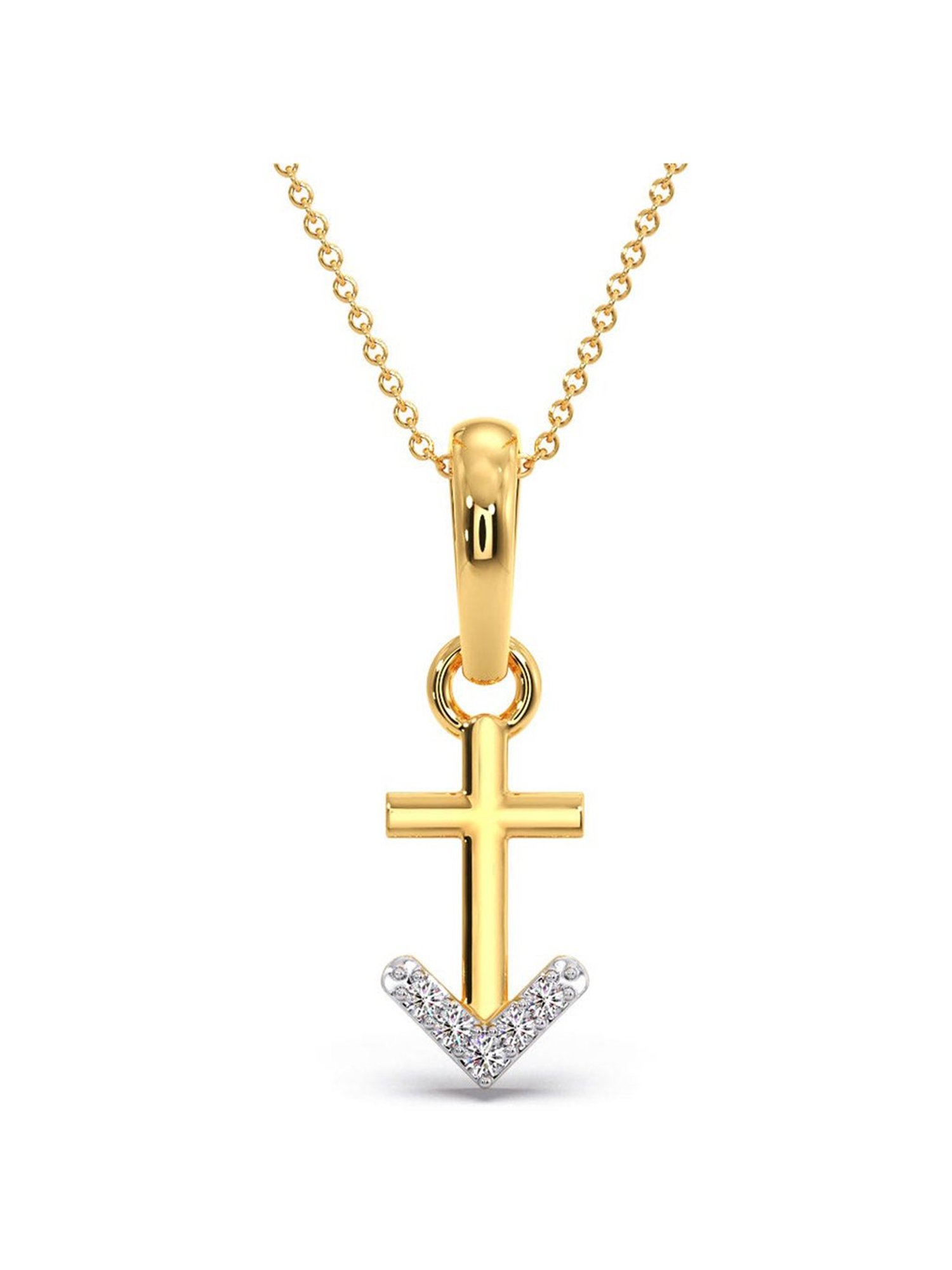 Joyalukkas 18k Gold & Diamond Pendant with Chain