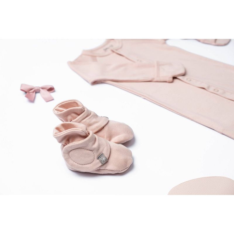 Goumi Baby Girls' 2pk Organic Cotton Abstract Floral Boots - Pink 0-3M