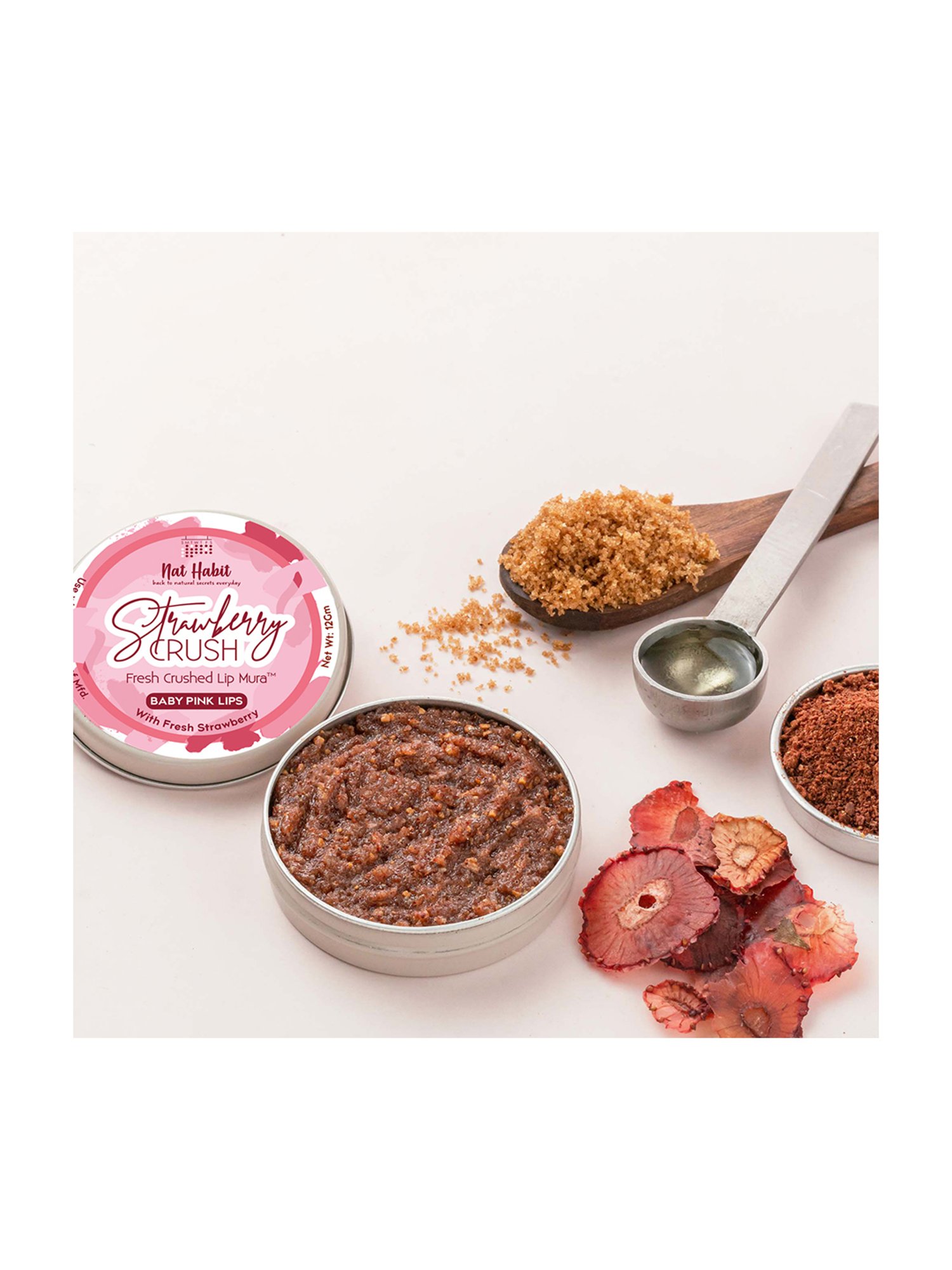 Nat Habit Strawberry Crush Fresh Crushed Lip Mura - 12 gm