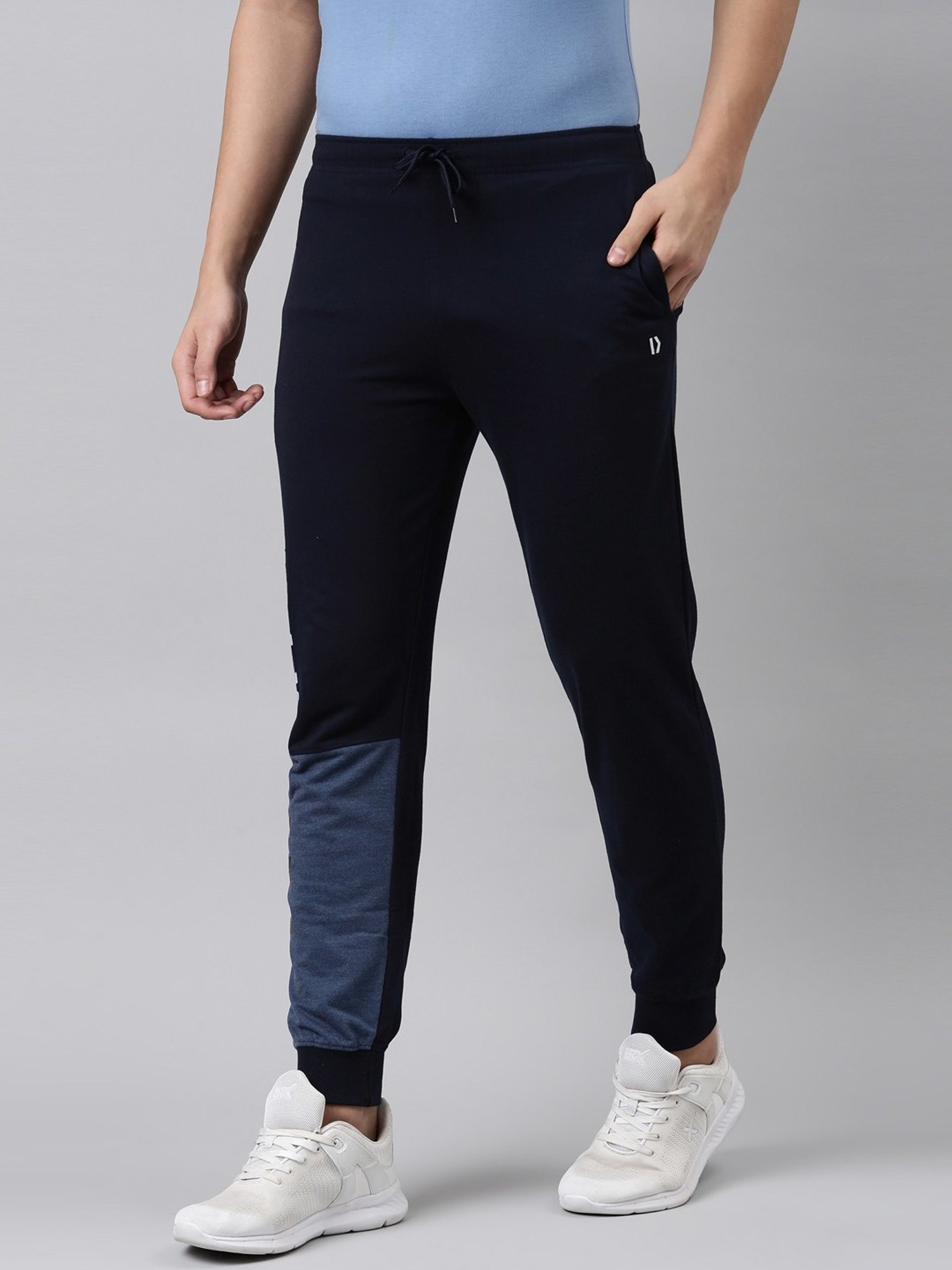 Dixcy Scott Originals Navy Cotton Regular Fit Colour Block Joggers