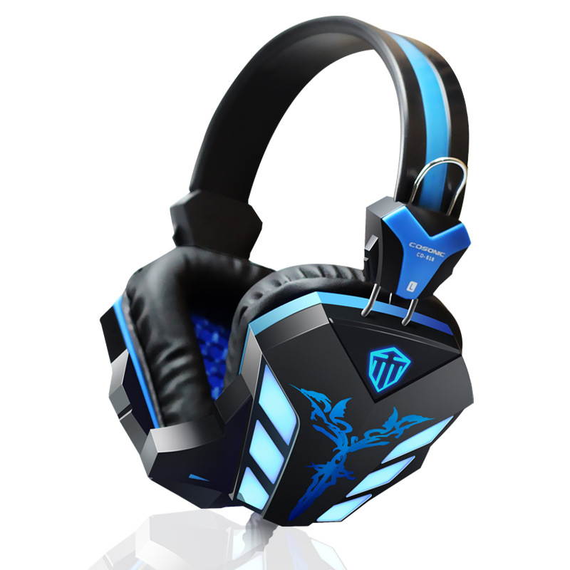Gaming Headphone USB + 3.5mm Gaming Headset Headband Earphone with Microphone Noise Canceling LED Light for PC Gamer