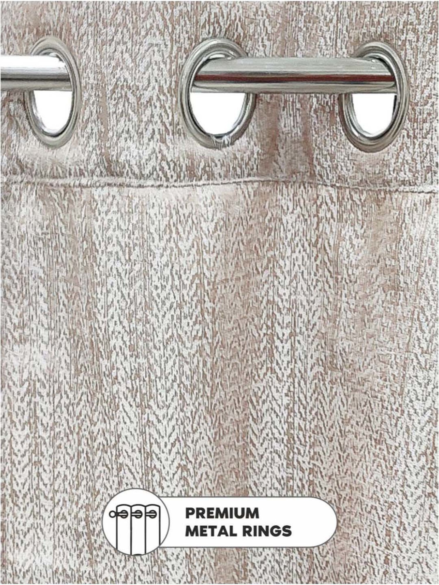 Bianca D`ROMANIO Silver Faux Silk 9 Ft. Long Door Curtain - Set of 2