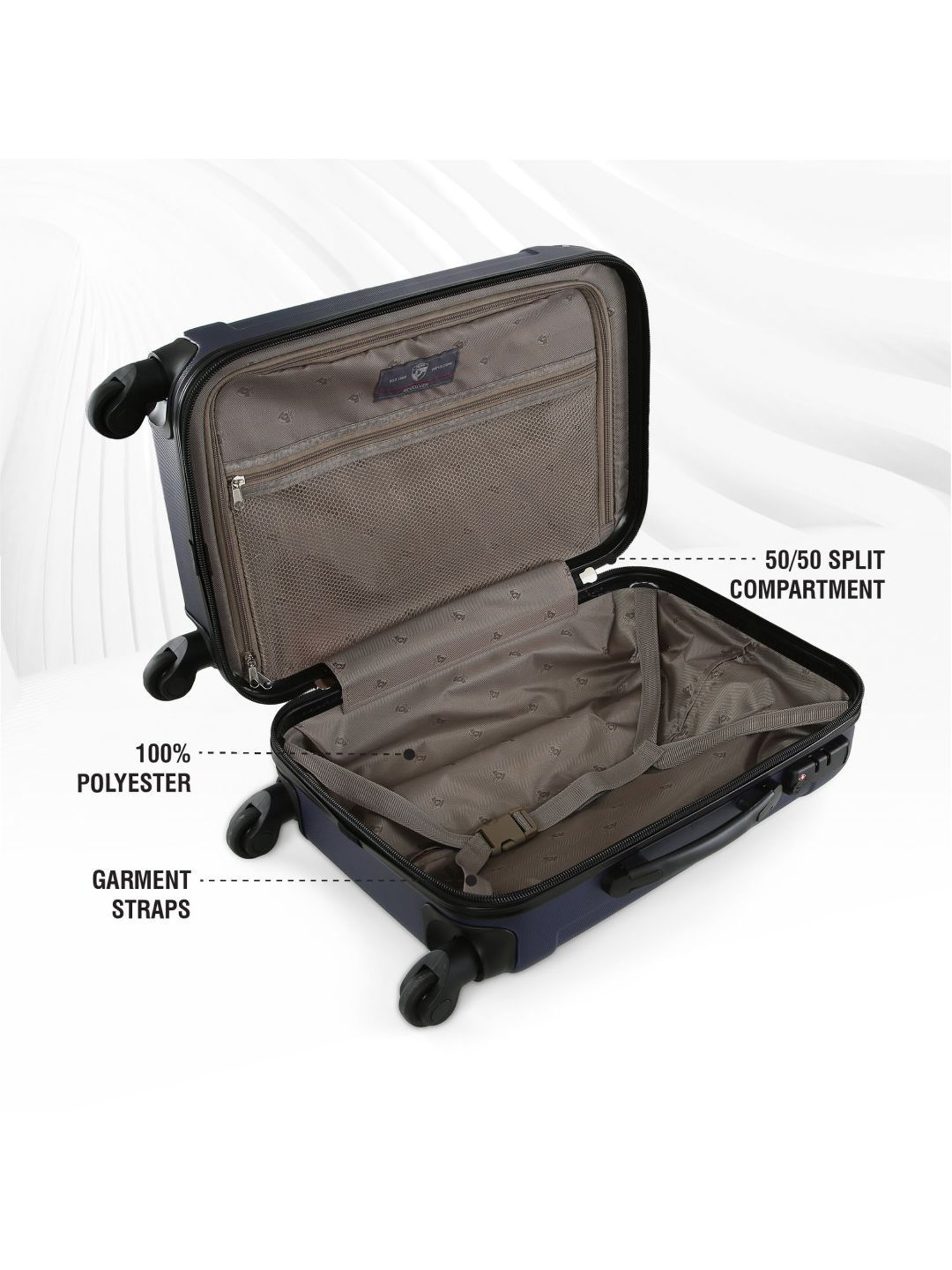 HEYS Revolver Cobalt Textured Hard Cabin Trolley Bag -21 cm