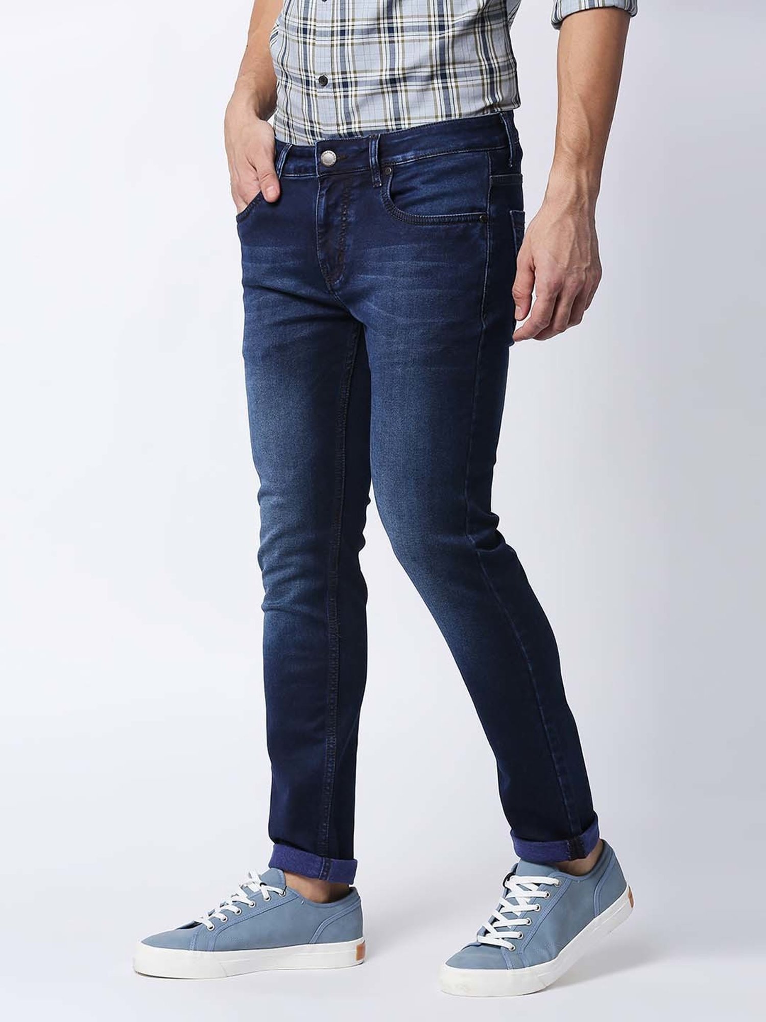Dragon Hill Blue Slim Tapered Fit Jeans