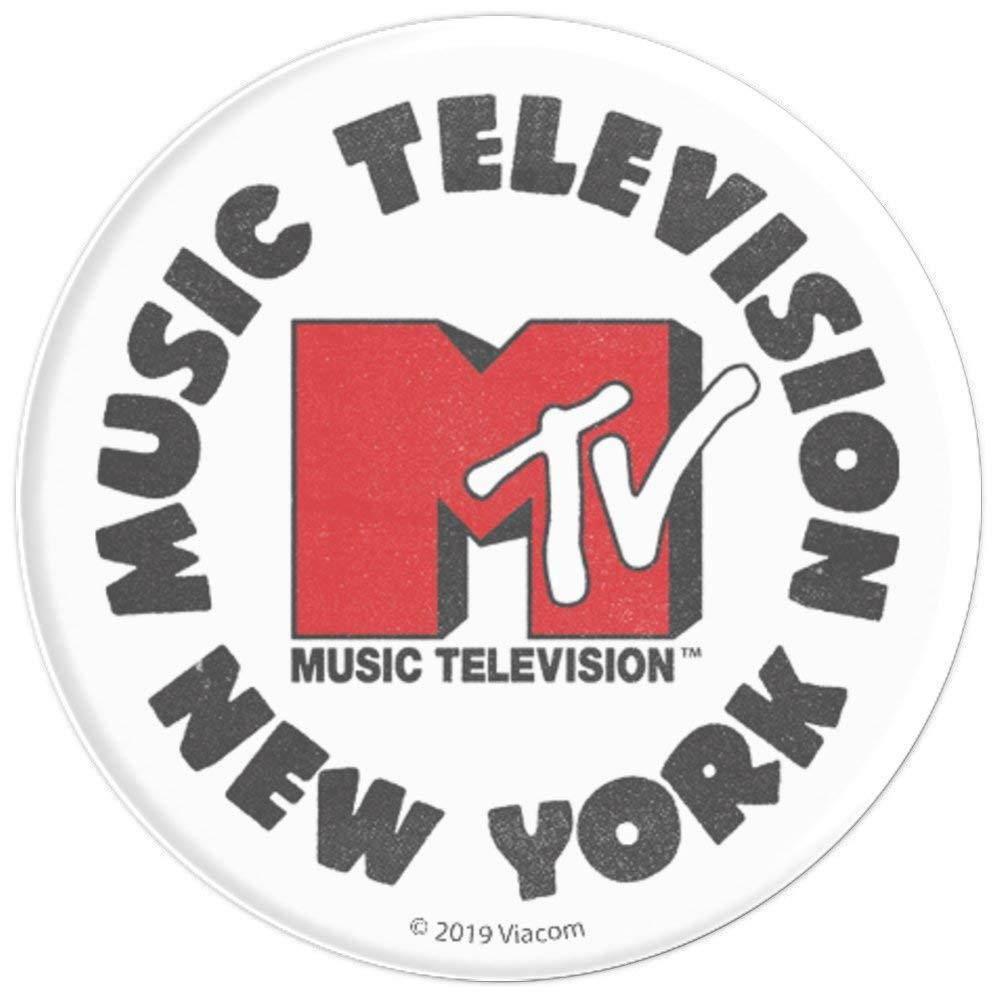 MTV Music Television New York Logo PopSockets Grip and Stand for Phones and Tablets