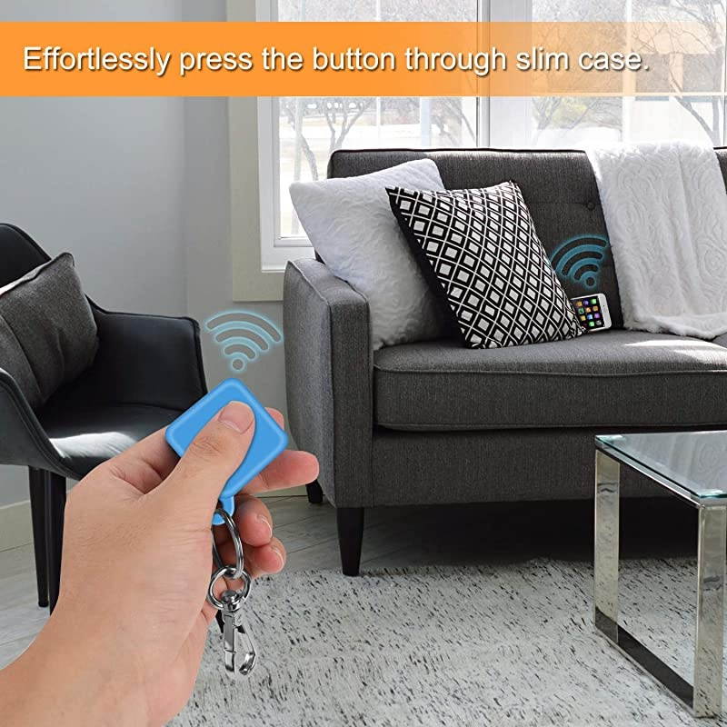 Silicone Case with Carabiner Keychain for Tile Pro 2020 2018 AntiScratch Lightweight Soft Protective Sleeve Skin Cover Blue