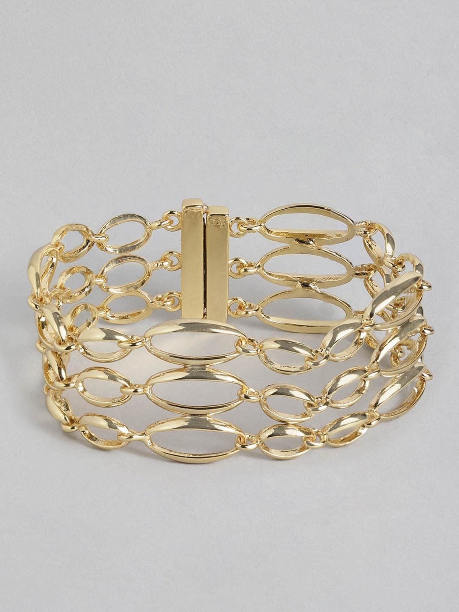 Estele Gold-Plated Multi Bubble Bracelet for Women