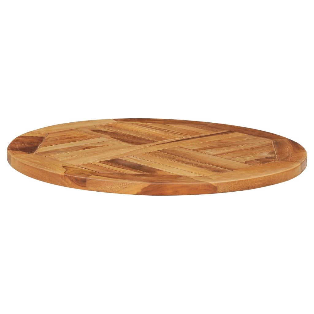 vidaXL Solid Teak Wood Rotating Table Disk Turnable Round Rotating Wooden Disk