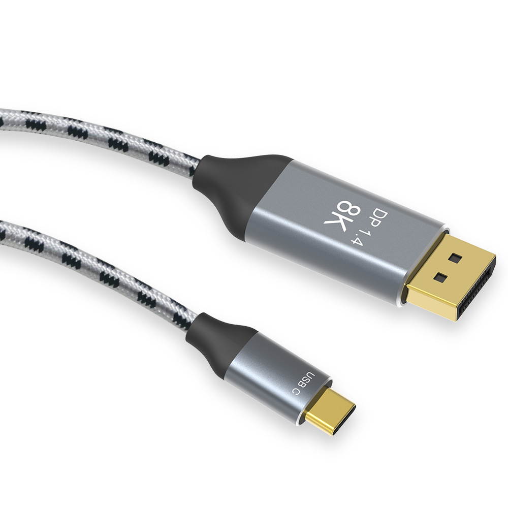 Type-C to DP1.4 Cable USB C to DisplayPort 8K 60Hz USB3.1(4K 60Hz 144Hz 120Hz 2K 240Hz) -3.3FT/6.6FT/10FT VESA Certified 32.4Gbps 1.4 HBR3 Alt Mode Video Adapter for M1 MacBook Pro Mac Mini, XPS 15
