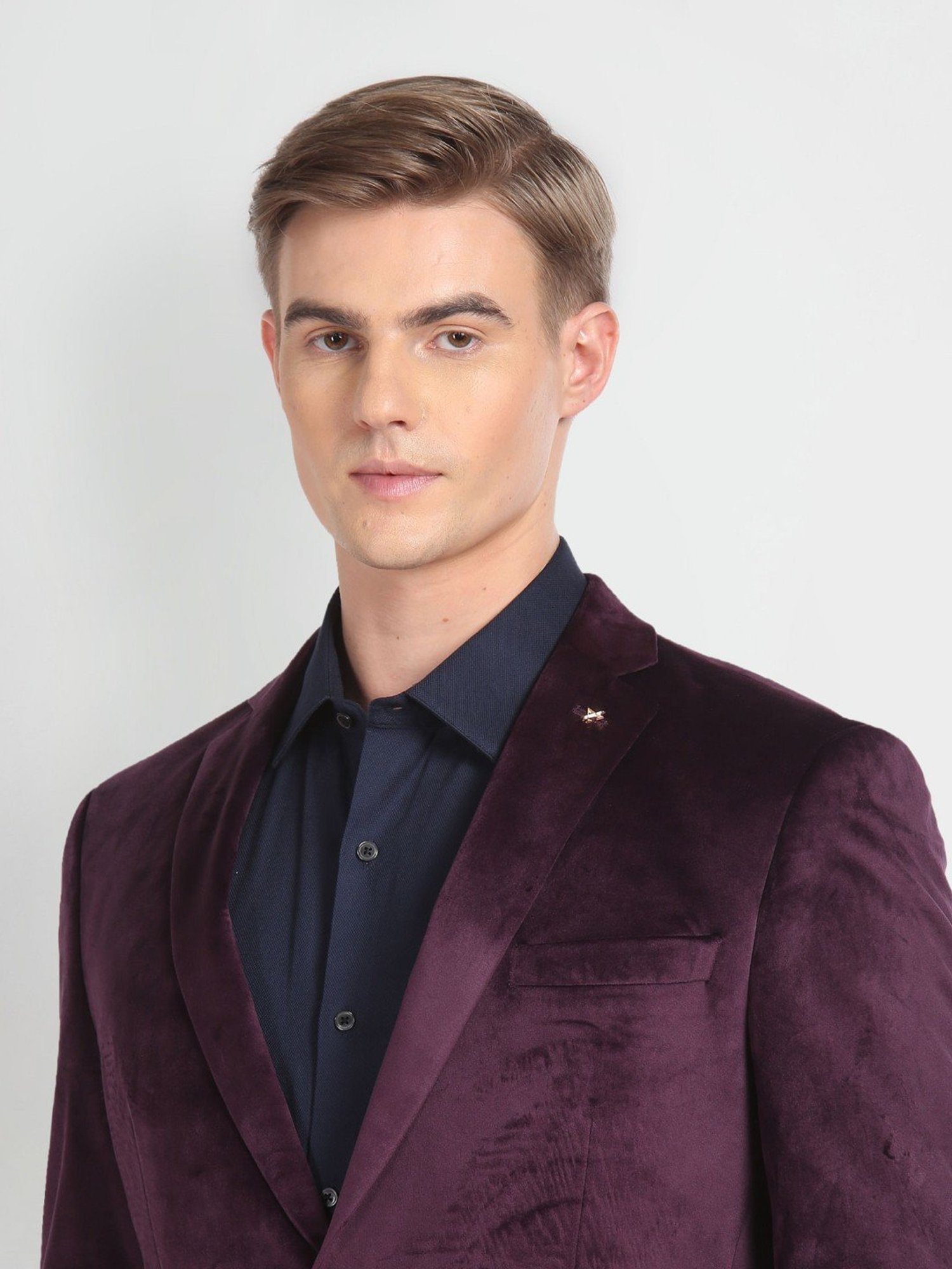 Arrow Maroon Regular Fit Blazer