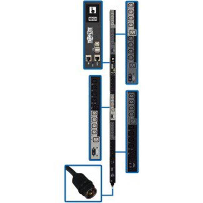 Tripp Lite PDU3EVS6H50 PDU 14.5kW 208V & 240V 6 C13 12 C19 50A CS8365C 0U 3Phase Switch