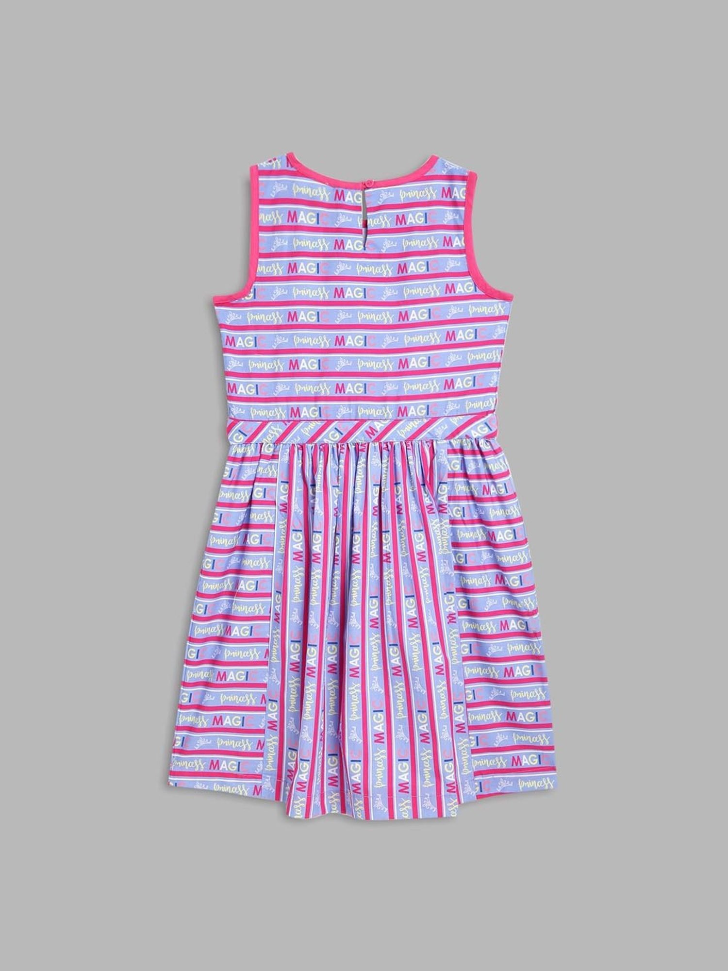 Blue Giraffe Kids Purple & Pink Graphic Print Dress