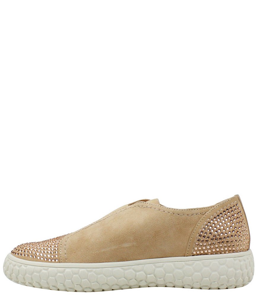 L'Amour Des Pieds Zarrial Suede Rhinestone Slip-On Sneakers