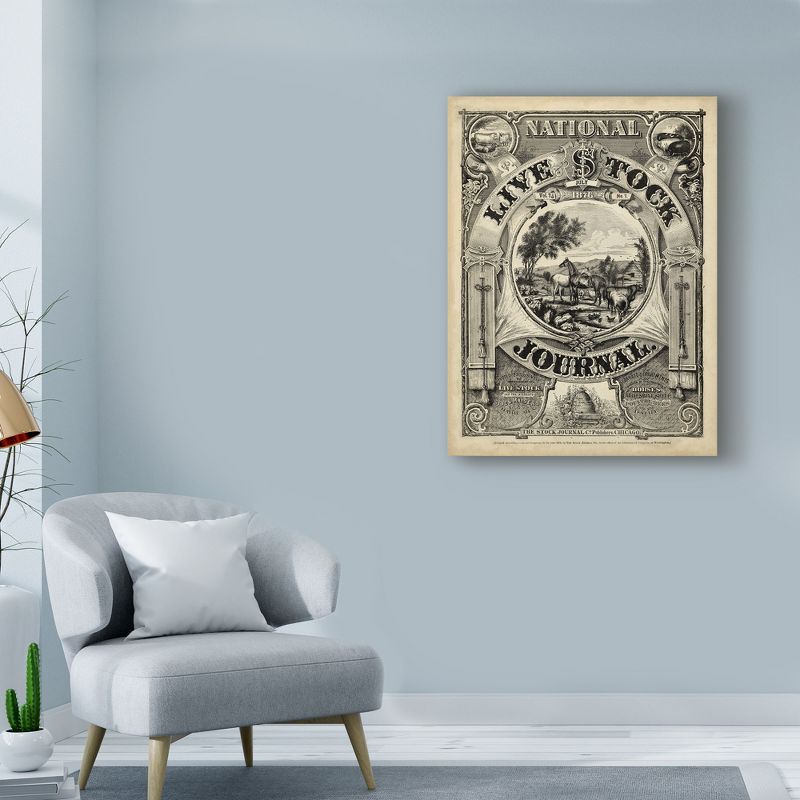 24"X32""National Livestock Journal" Canvas Art - Trademark Fine Art