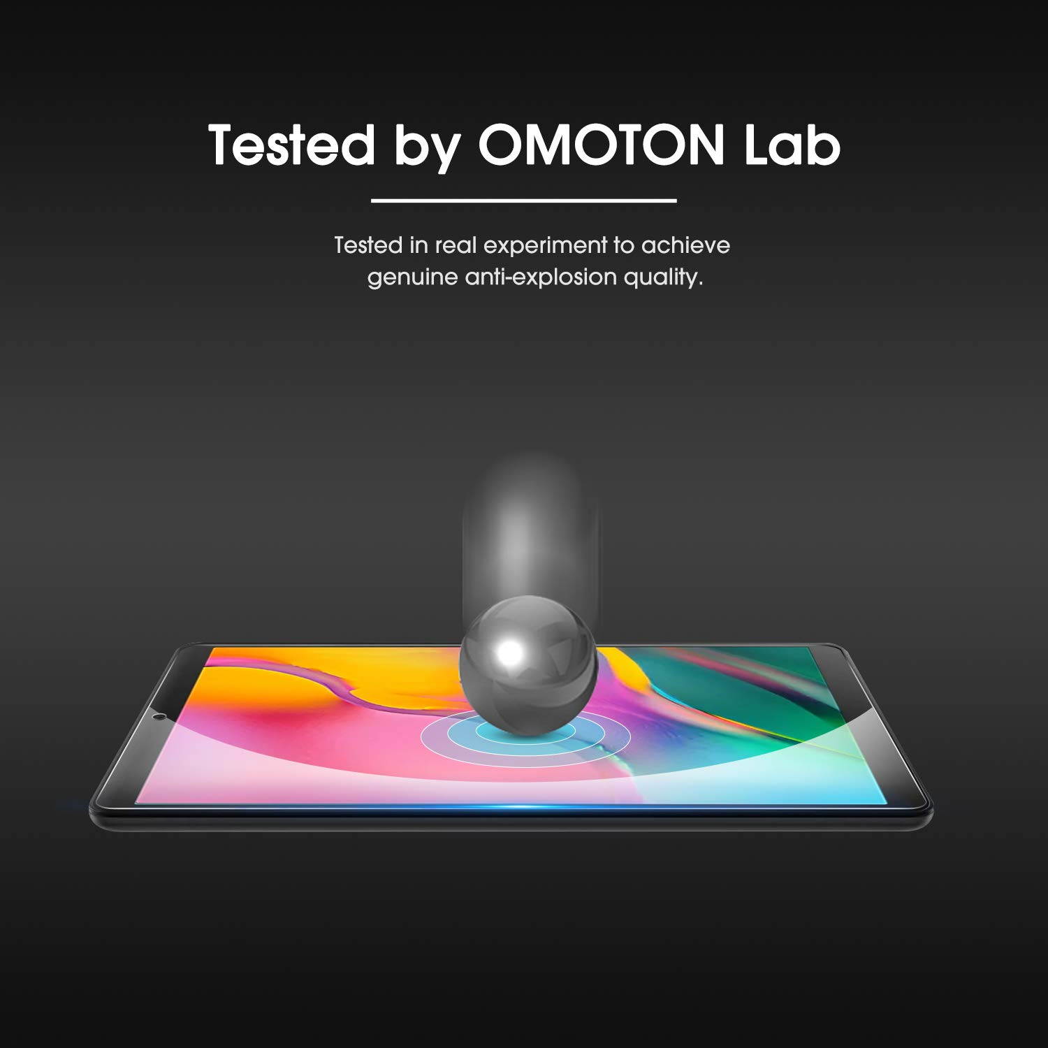 OMOTON [3 Pack Screen Protector for Samsung Galaxy Tab A 10.1 2019 Release SM-T510, Tempered-Glass/Scratch-Resistant/Bubble Free