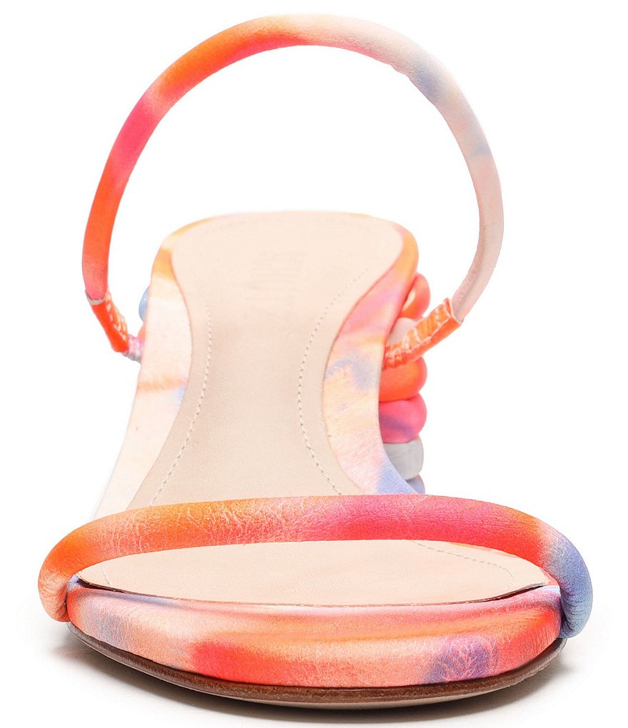 Schutz Kyra Tie-Dye Suede Sculptural Heel Dress Sandals