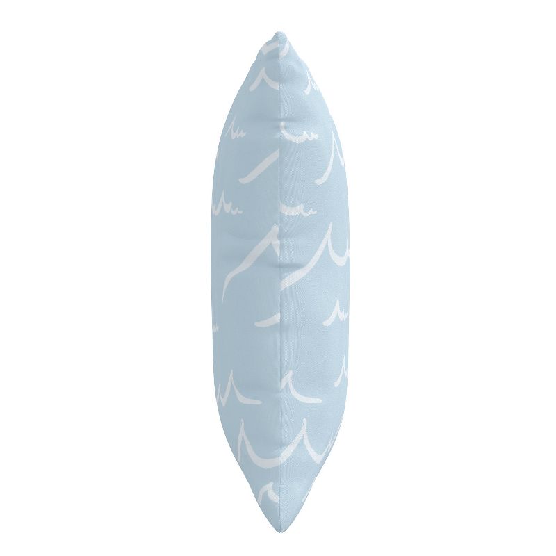 18"x18" Polyester Surfside Print Square Throw Pillow Light Blue - Skyline Furniture