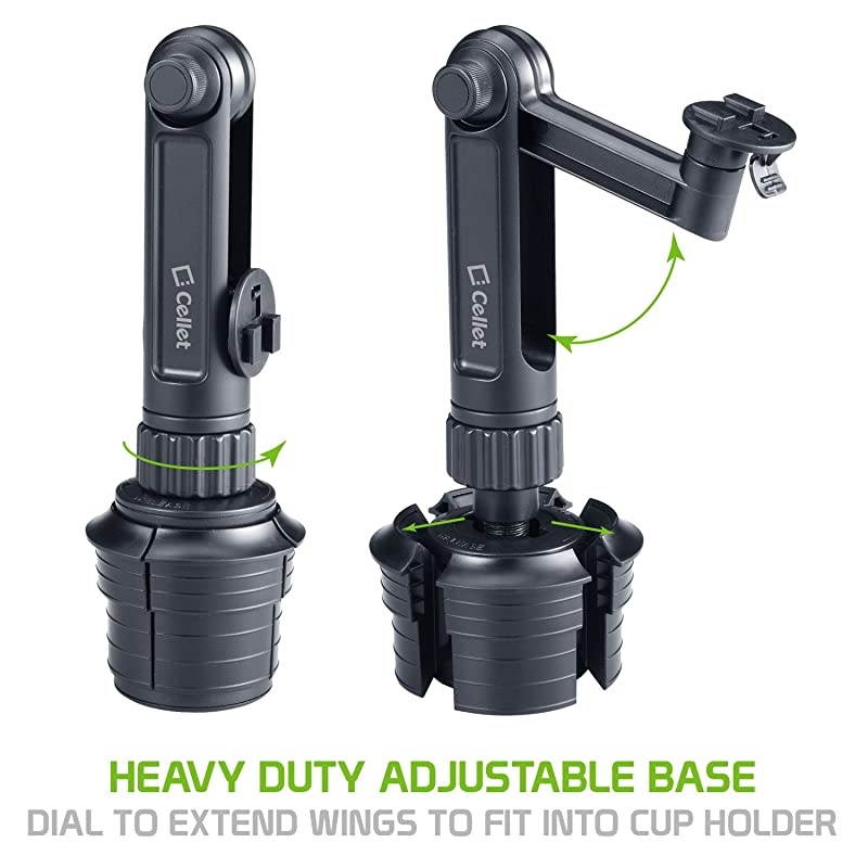 Universal 360 Adjustable Cup Holder Tablet Automobile Mount Cradle Compatible with Apple IPad Pro 129 Air 2019 IPad Mini 4 Samsung Galaxy Tab S6 S4 S5e A 80 101 Surface Go Pro 6 Fire HD 10