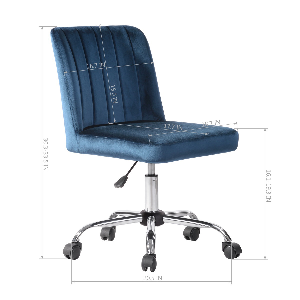 FurnitureR Task Chair Stylish Height Adjustable Swivel Office Chair, Multiple Colors