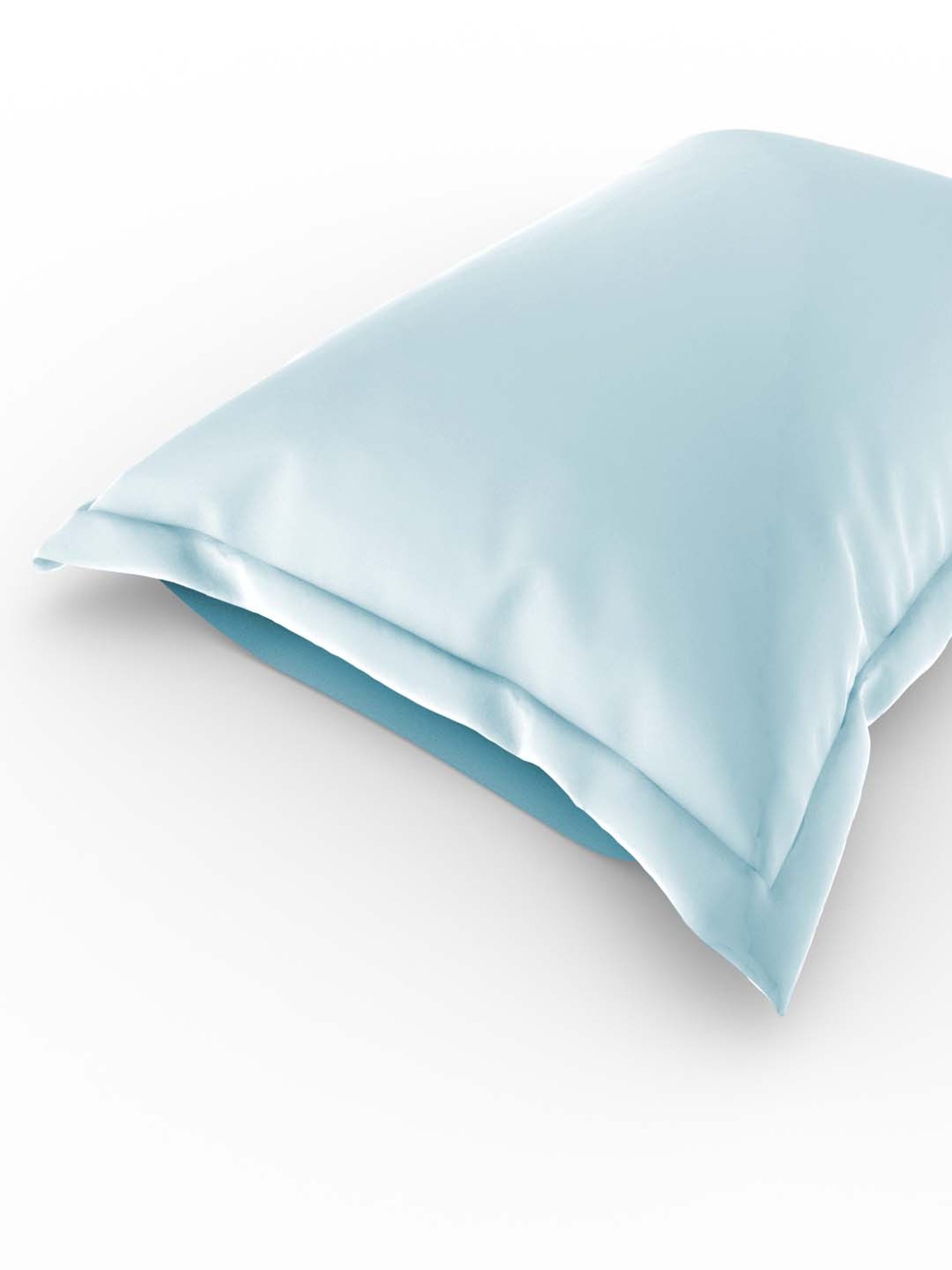 Pizuna 100% Cotton 400 TC Pillow Cover, Standard, Light Blue, 2 Pieces