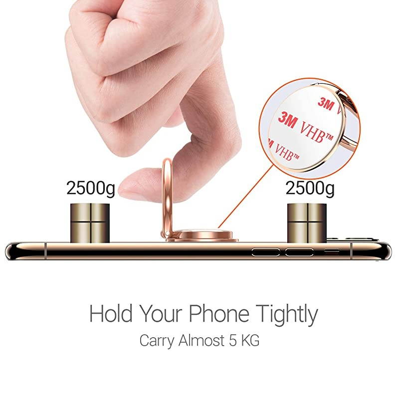 Porcelain Cell Phone Ring Holder Case Friendly Phone Stand Finger Kickstand Grip Ring Compatible with iPhone 12 11 Pro MAX XS X XR SE 8 7 Plus Samsung Galaxy S20+ Ultra Note 20 Rose Gold