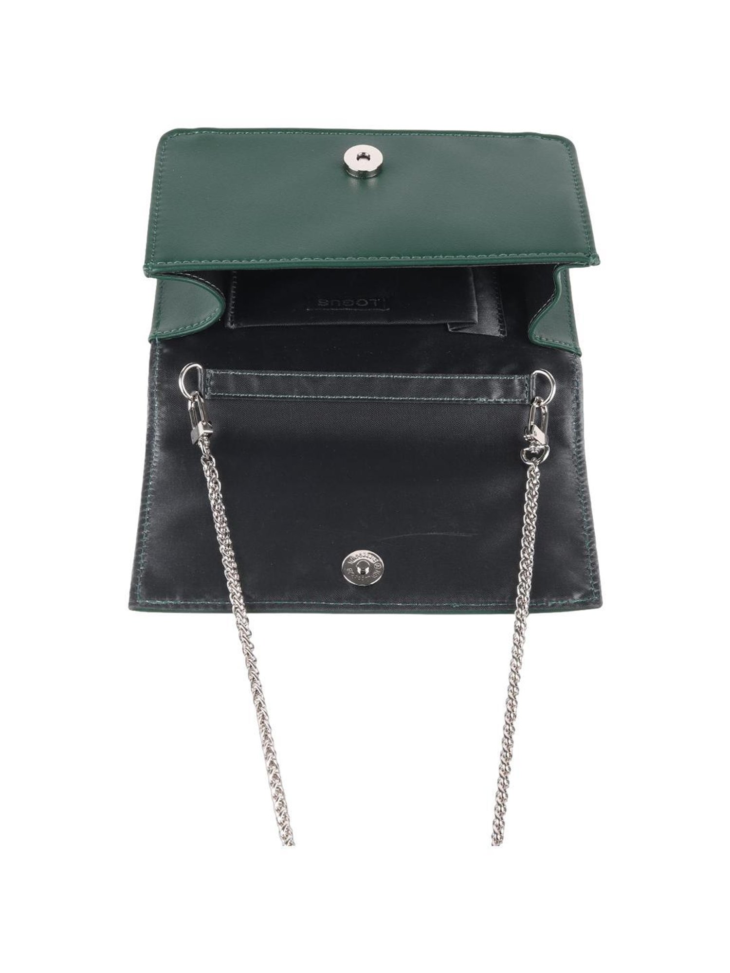 Odette Green PU Embellished Clutch
