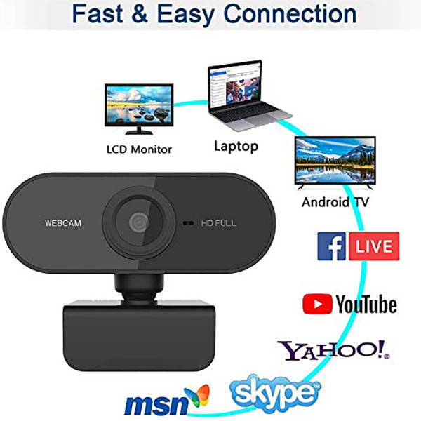 Webcam with Microphone, 1080P HD Streaming USB Computer Webcam [Plug and Play] [30fps] for PC Video Conferencing/Calling/Gaming, Laptop/Desktop Mac, Skype/YouTube/Zoom/Facetime