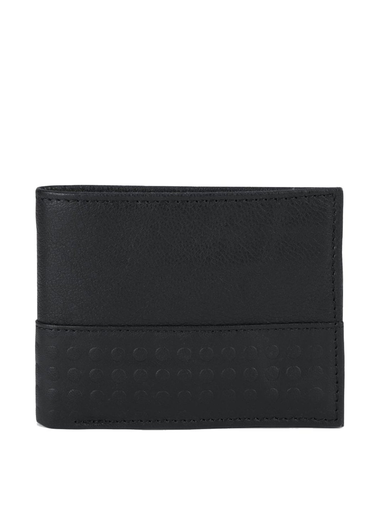 Peter England Black Casual Leather Bi-Fold Wallet for Men