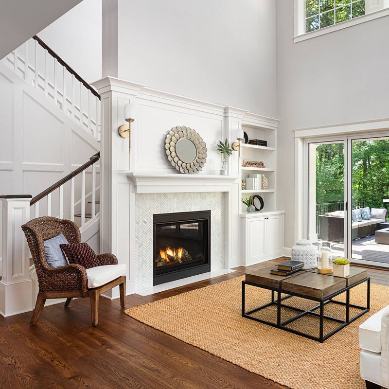 Plug-in or Hardwire Wall Sconce with Opal Glass Shade Matte Brass - Globe Electric